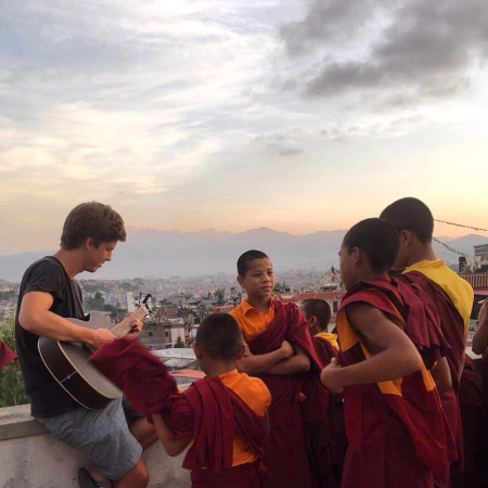 Volunteer at Buddhist monastery